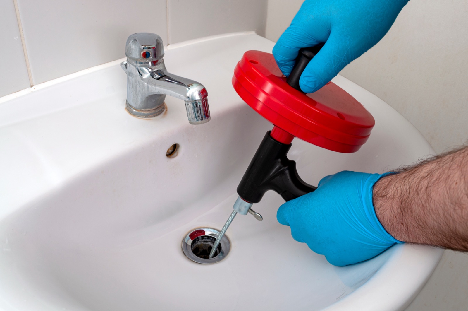 Professional drain cleaning by an All Set plumber