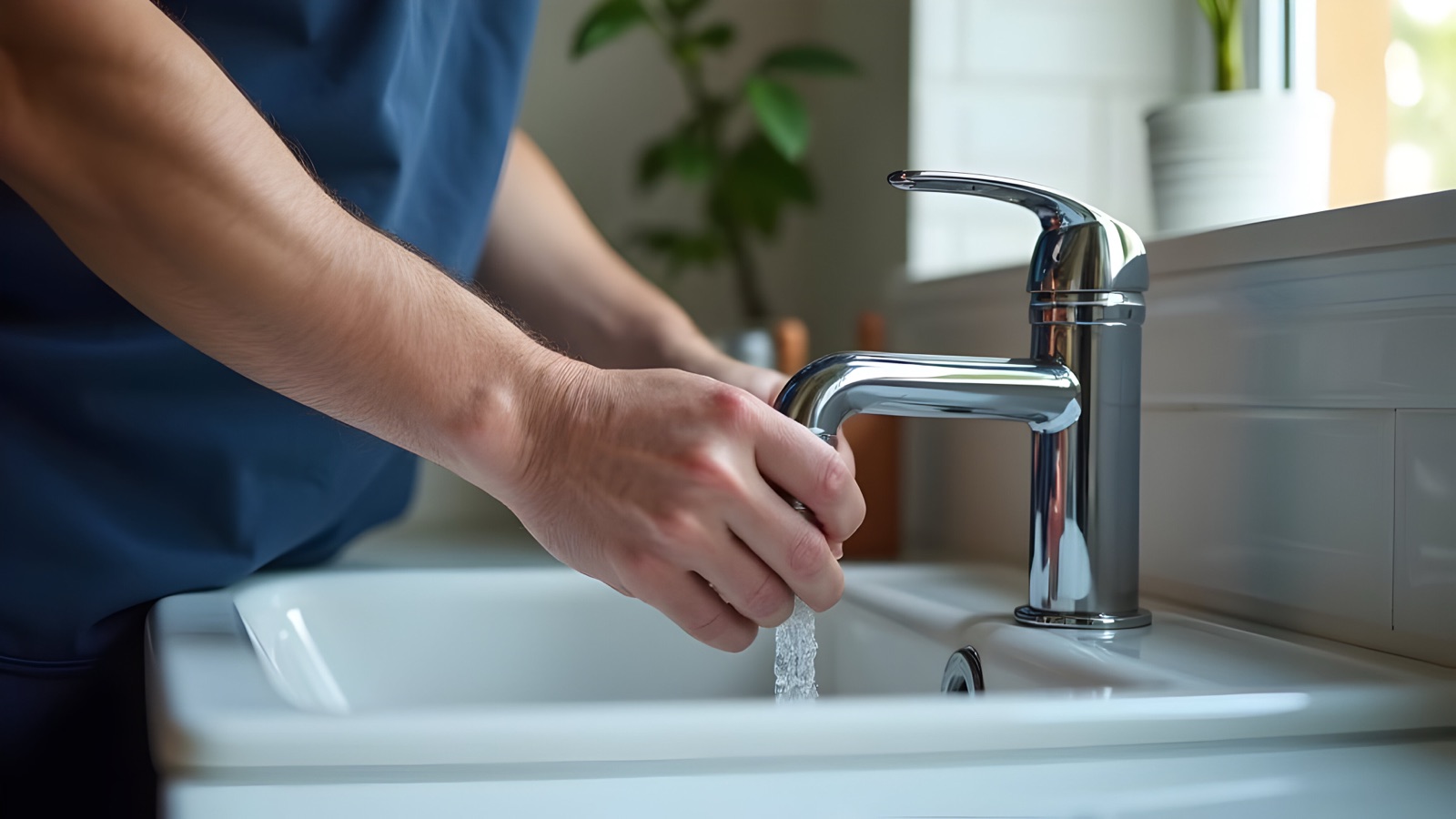 Faucet repair service by an All Set plumber