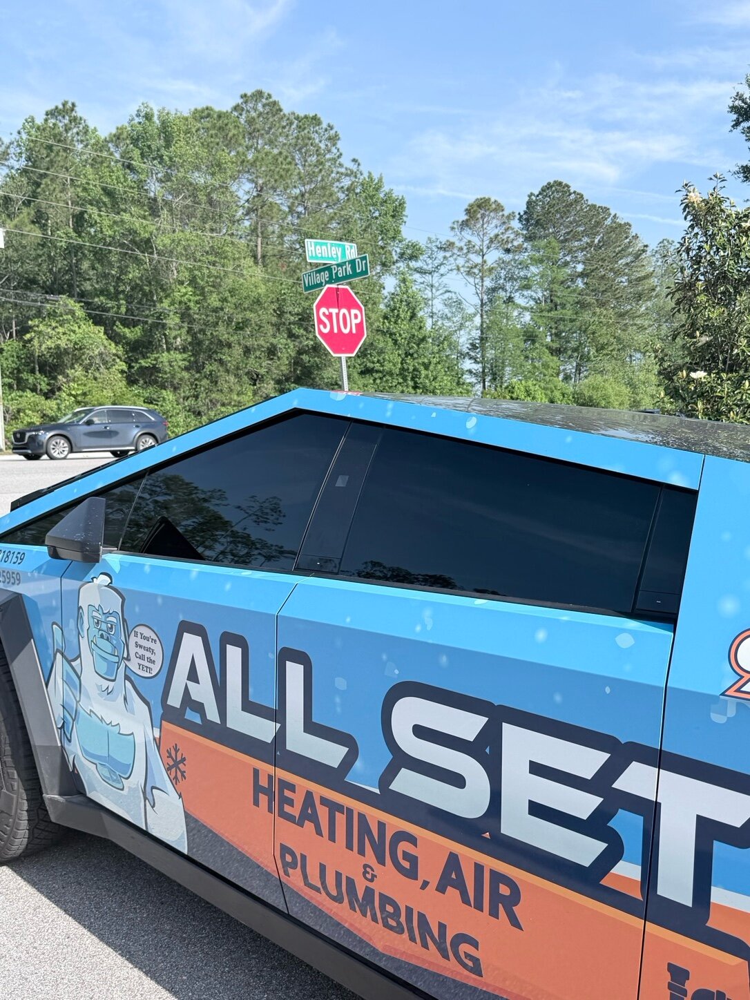 All Set service van at Village Park Drive and Henley Road in Green Cove Springs, FL